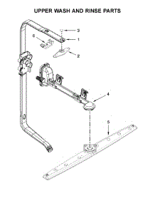 Upper Wash And Rinse Parts parts for Kitchenaid Dishwasher KDFE104HWH0 from AppliancePartsPros.com