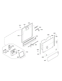 Door Assy parts for Thermador Dishwasher DWHD650GPR/16 from AppliancePartsPros.com