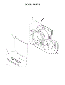 Door Parts parts for Maytag Dryer YMED5500FW2 from AppliancePartsPros.com