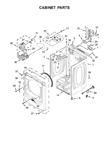 Cabinet Parts parts for Maytag Dryer YMED5500FW2 from AppliancePartsPros.com