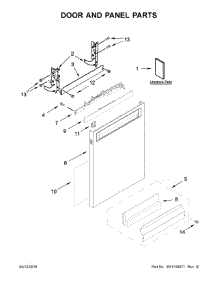 Door And Panel Parts parts for Kitchenaid Dishwasher KDPE234GBS0 from AppliancePartsPros.com
