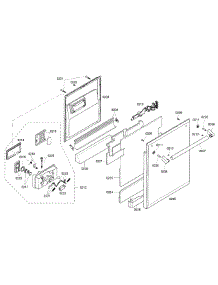 Door parts for Thermador Dishwasher DWHD94EP/53 from AppliancePartsPros.com