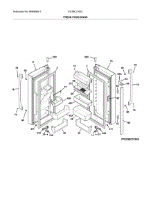 Fresh Food Doors parts for Electrolux Bottom-Mount Refrigerator EI23BC37SS2 from AppliancePartsPros.com