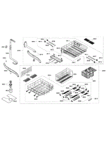Basket Assy parts for Thermador Dishwasher DWHD94EP/53 from AppliancePartsPros.com