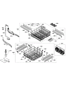 Baskets Assy parts for Thermador Dishwasher DWHD630GCM/53 from AppliancePartsPros.com