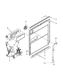Inner Door Parts parts for Jenn-Air Dishwasher JDB8700AWS3 from AppliancePartsPros.com