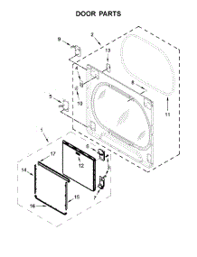 Door Parts parts for Maytag Dryer MGDB835DW4 from AppliancePartsPros.com