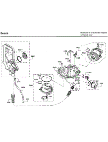 Pump parts for Bosch Dishwasher SHP65TL2UC/09 from AppliancePartsPros.com
