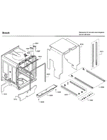 Cabinet parts for Bosch Dishwasher SHP65TL2UC/09 from AppliancePartsPros.com