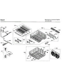 Rack parts for Bosch Dishwasher SHP65TL2UC/09 from AppliancePartsPros.com