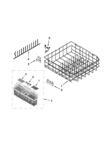 Lower Rack Parts parts for Jenn-Air Dishwasher JDB8700AWS4 from AppliancePartsPros.com
