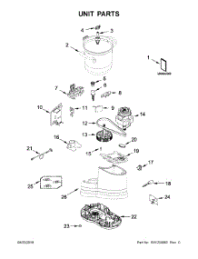 Unit Parts parts for Kitchenaid Food Processor 5KCF0201ACA0 from AppliancePartsPros.com