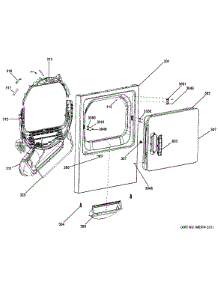 Front Panel & Door parts for Hot Point Dryer HTDX100GD6WW from AppliancePartsPros.com