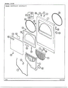 Door parts for Maytag Dryer LNC-8761A71 from AppliancePartsPros.com