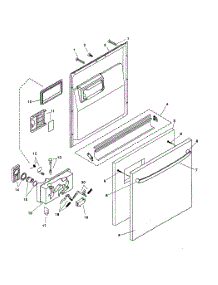 Door Assy parts for Bosch Dishwasher SHU9956UC/12 from AppliancePartsPros.com