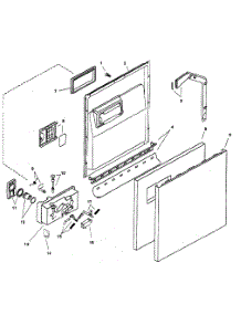 Door Assy parts for Bosch Dishwasher SHU6806UC/11 from AppliancePartsPros.com