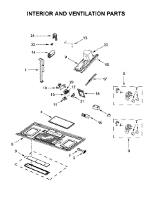 Interior And Ventilation Parts parts for Kitchenaid Microwave/Hood Combo KMHS120EBS4 from AppliancePartsPros.com