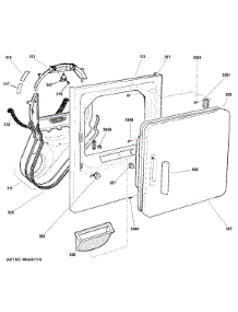 Front Panel & Door parts for Hot Point Dryer HTDX100ED4WW from AppliancePartsPros.com