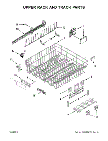 Upper Rack And Track Parts parts for Jenn-Air Dishwasher JDB9000CWS3 from AppliancePartsPros.com