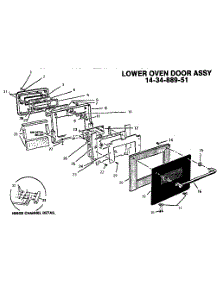 Lower Oven Door Assembly parts for Thermador Range/Microwave Combo CMT231-01 from AppliancePartsPros.com