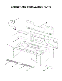 Cabinet And Installation Parts parts for Kitchenaid Microwave/Hood Combo KMLS311HBL2 from AppliancePartsPros.com