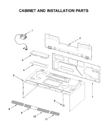 Cabinet And Installation Parts parts for Kitchenaid Microwave/Hood Combo KMLS311HSS0 from AppliancePartsPros.com