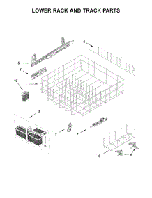 Lower Rack And Track Parts parts for Jenn-Air Dishwasher JDB9200CWY2 from AppliancePartsPros.com