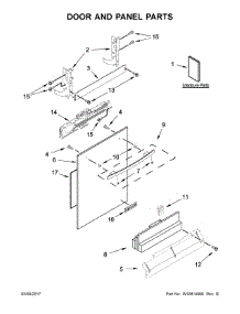 Door And Panel Parts parts for Jenn-Air Dishwasher JDB9200CWY2 from AppliancePartsPros.com
