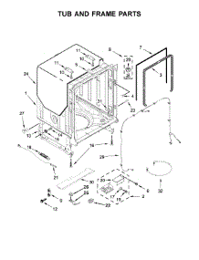 Tub And Frame Parts parts for Jenn-Air Dishwasher JDB9200CWY2 from AppliancePartsPros.com