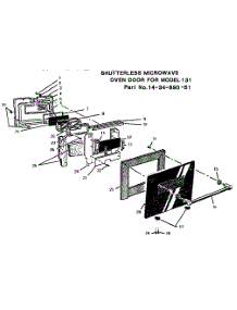 Microwave Oven Door, Upper parts for Thermador Range/Microwave Combo CMT131 from AppliancePartsPros.com