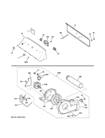 Backsplash, Blower & Motor Assembly parts for Hot Point Dryer HTX21EASK0WW from AppliancePartsPros.com
