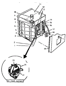 Rear Body parts for Thermador Range/Microwave Combo CMT131 from AppliancePartsPros.com