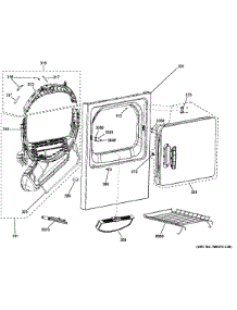 Front Panel & Door parts for Hot Point Dryer HTX24EASK0WW from AppliancePartsPros.com