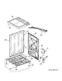 Cabinet & Top Panel parts for Hot Point Dryer HTX24EASK0WW from AppliancePartsPros.com