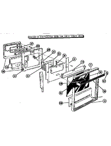 Shutterless Door For Lower Oven parts for Thermador Range/Microwave Combo CMT19 from AppliancePartsPros.com