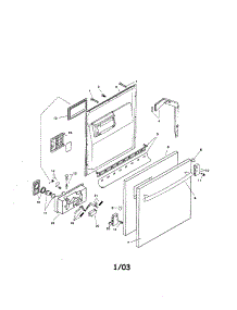 Door Assembly parts for Bosch Dishwasher SHU9916UC/11 / FD 8002-8003 from AppliancePartsPros.com
