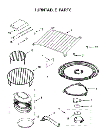 Turntable Parts parts for Kitchenaid Microwave/Hood Combo KMHP519ESS3 from AppliancePartsPros.com