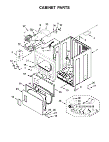 Cabinet Parts parts for Maytag Dryer MGDP575GW0 from AppliancePartsPros.com