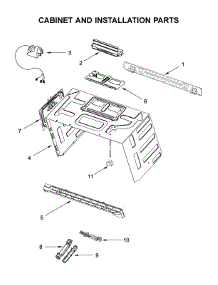 Cabinet And Installation Parts parts for Kitchenaid Microwave/Hood Combo KMHP519ESS3 from AppliancePartsPros.com