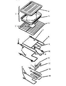 Rack, Elements, And Pan Assembly parts for Thermador Range/Microwave Combo CMT127 from AppliancePartsPros.com