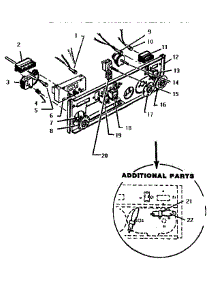 Rear Control Panel parts for Thermador Range/Microwave Combo CMT127 from AppliancePartsPros.com
