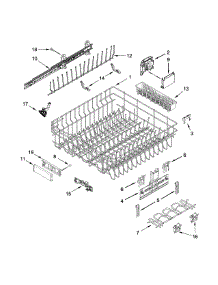 Upper Rack And Track Parts parts for Jenn-Air Dishwasher JDB9800CWP2 from AppliancePartsPros.com