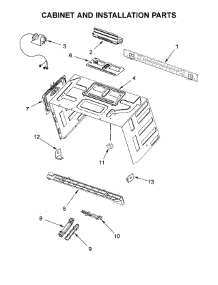 Cabinet And Installation Parts parts for Kitchenaid Microwave/Hood Combo YKMHC319EBS2 from AppliancePartsPros.com