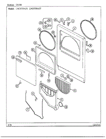 Door parts for Maytag Dryer LNC-8759A71 from AppliancePartsPros.com