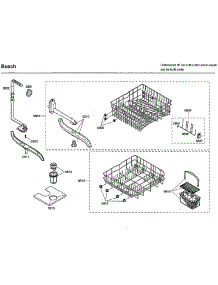 Racks parts for Bosch Dishwasher SHU33A02UC/46 from AppliancePartsPros.com