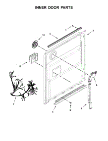 Inner Door Parts parts for Jenn-Air Dishwasher JDB9800CWS3 from AppliancePartsPros.com