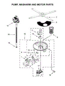 Pump, Washarm And Motor Parts parts for Jenn-Air Dishwasher JDB9800CWS3 from AppliancePartsPros.com