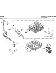 Rack parts for Bosch Dishwasher SHU33A05UC/46 from AppliancePartsPros.com