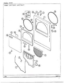 Door parts for Maytag Dryer LNC7749A77 from AppliancePartsPros.com