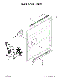 Inner Door Parts parts for Jenn-Air Dishwasher JDB9000CWB3 from AppliancePartsPros.com